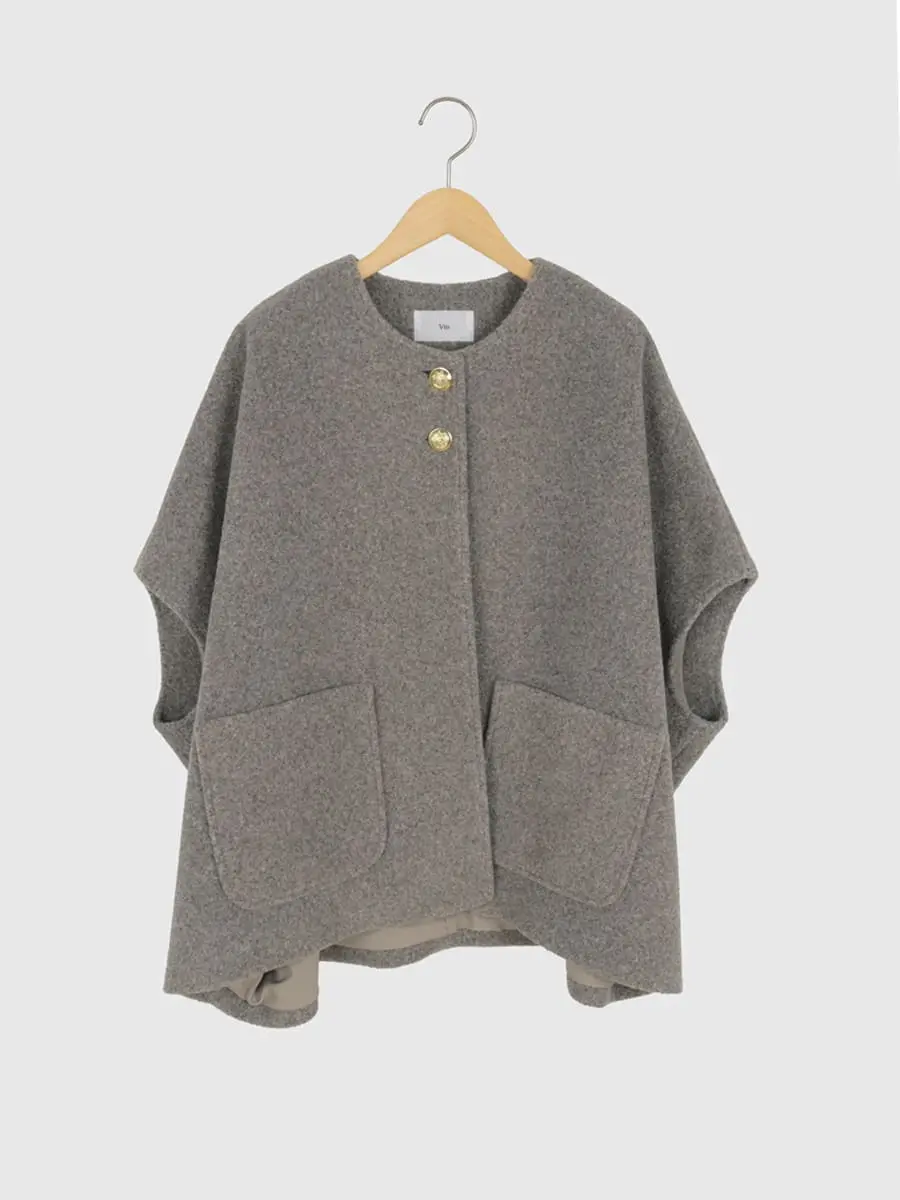 ❤︎美品❤︎ BLOOM ブルーム　ドルマンウールコート　ポンチョ ウールライクドルマンコート - Vin - Vin｜YAMADAYA STORE