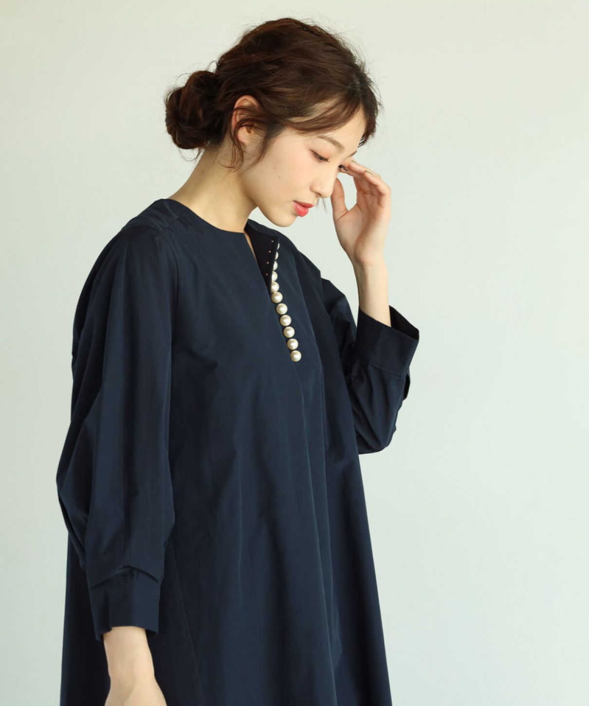 キーネックパールワンピース Vin Yamadaya Onlinestore