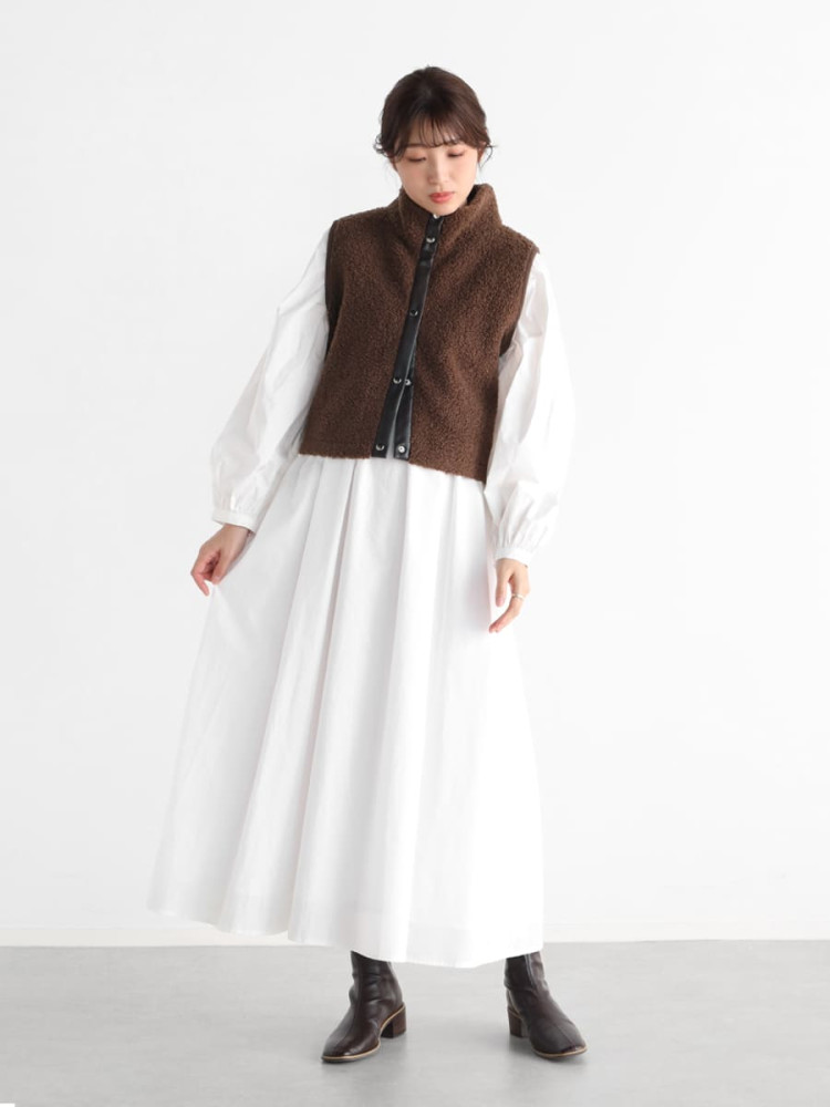 ボアベスト×コットンワンピース - Vin - Vin｜YAMADAYA STORE