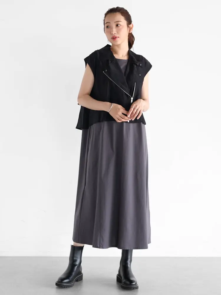 Mimi⭐︎さま　専用です。【美品】Vin　ノースリーブカットソーワンピース ヴァン Vin ノースリーブティアードカットワンピース （レッド