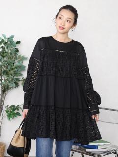カットワークレースティアードチュニック - Vin - Vin｜YAMADAYA STORE