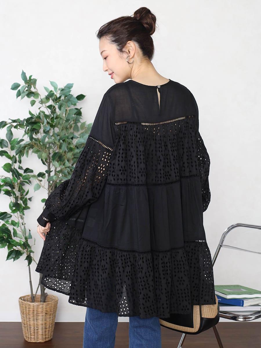 カットワークレースティアードチュニック - Vin - Vin｜YAMADAYA STORE