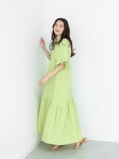 ふくれジャガードティアードワンピース - Vin - Vin｜YAMADAYA STORE