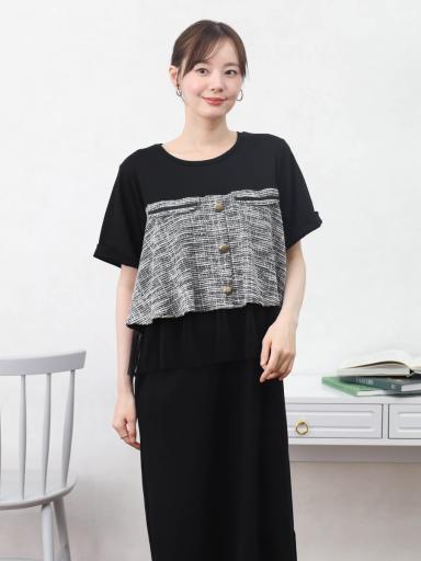 ツイードドッキングカットワンピース - Vin - Vin｜YAMADAYA STORE