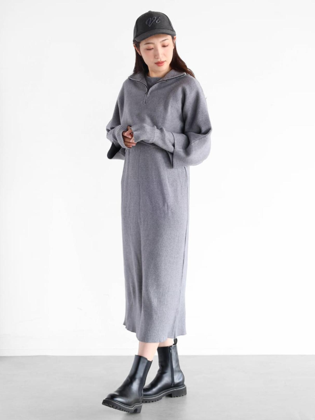 ケープ付きニットワンピース - Vin - Vin｜YAMADAYA STORE