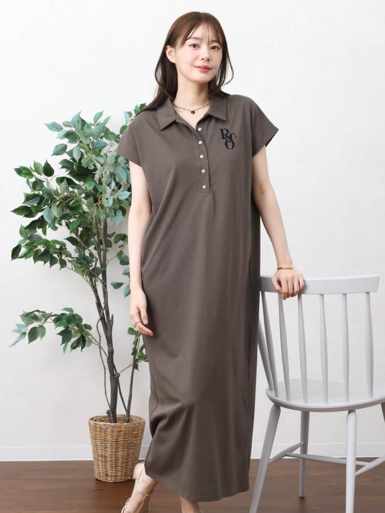 刺繍ロゴポロワンピース - Vin - Vin｜YAMADAYA STORE