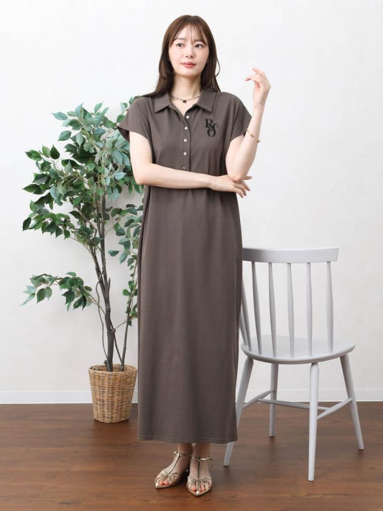 刺繍ロゴポロワンピース - Vin - Vin｜YAMADAYA STORE