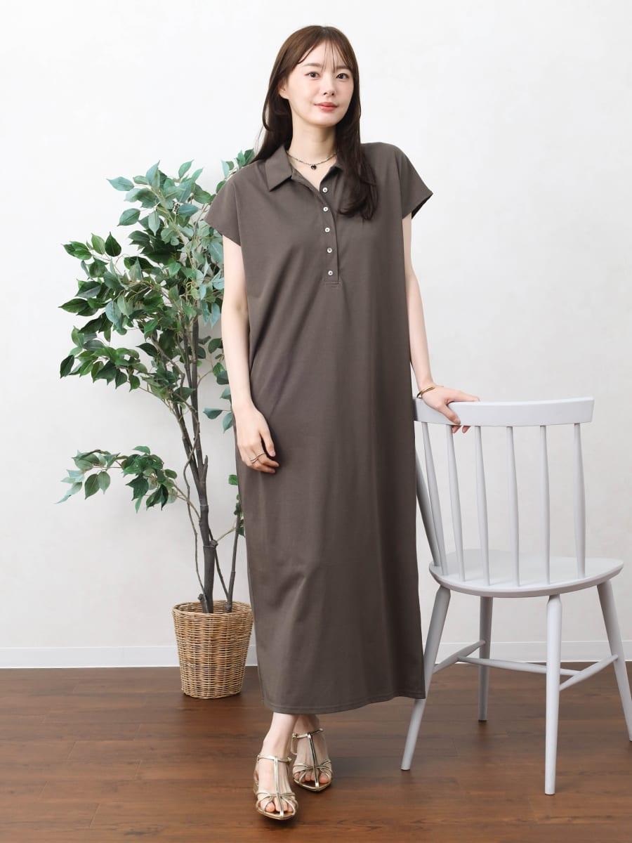 刺繍ロゴポロワンピース - Vin - Vin｜YAMADAYA STORE