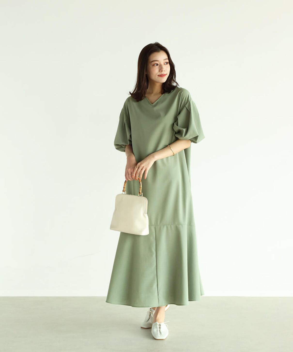 パフスリーブフレアヘムワンピース Vin Yamadaya Onlinestore パフスリーブフレアヘムワンピース Vin Yamadaya Onlinestore