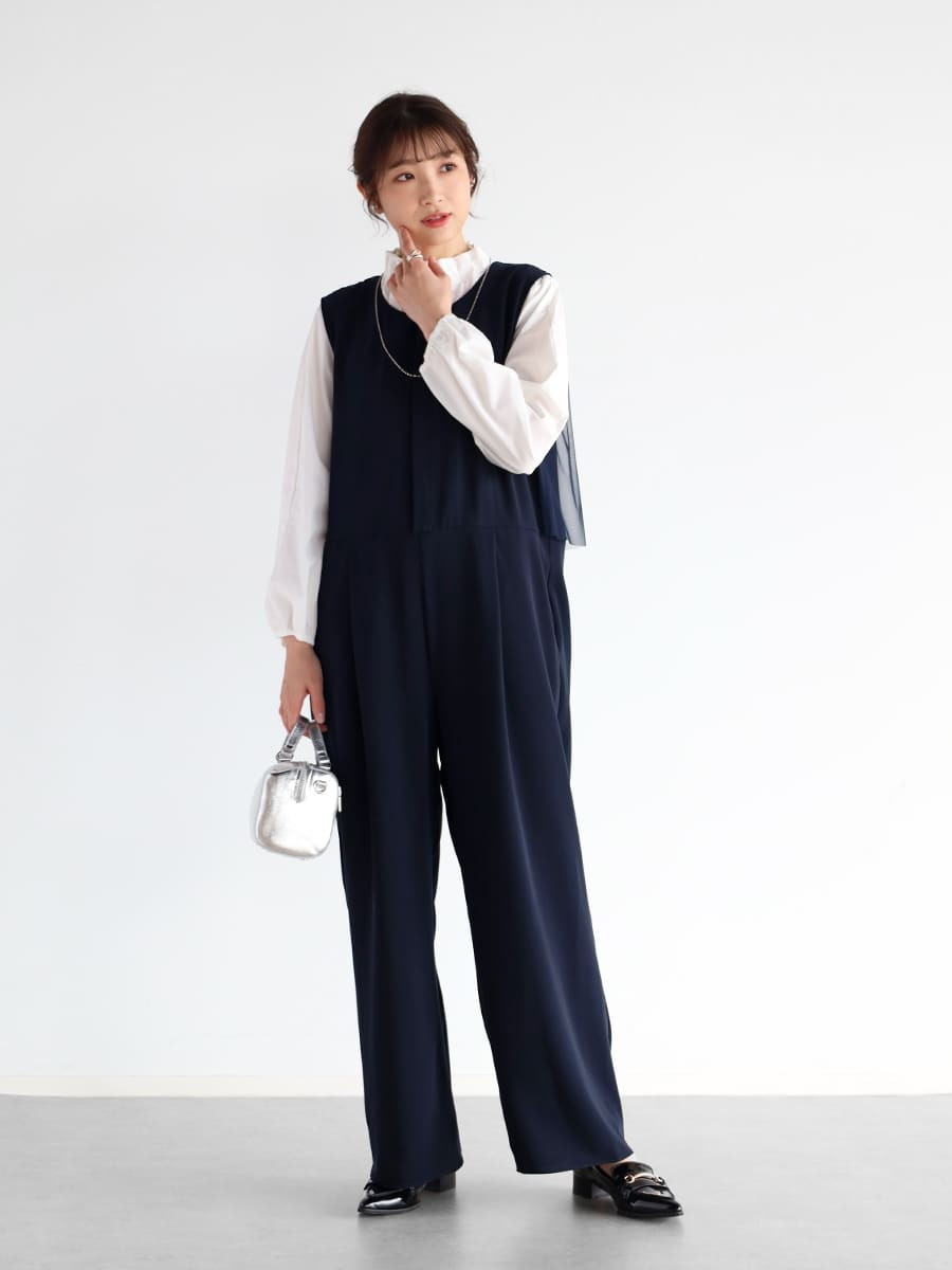 バックチュールノースリーブオールインワン YAMADAYA STORE バックチュールノースリーブオールインワン YAMADAYA STORE