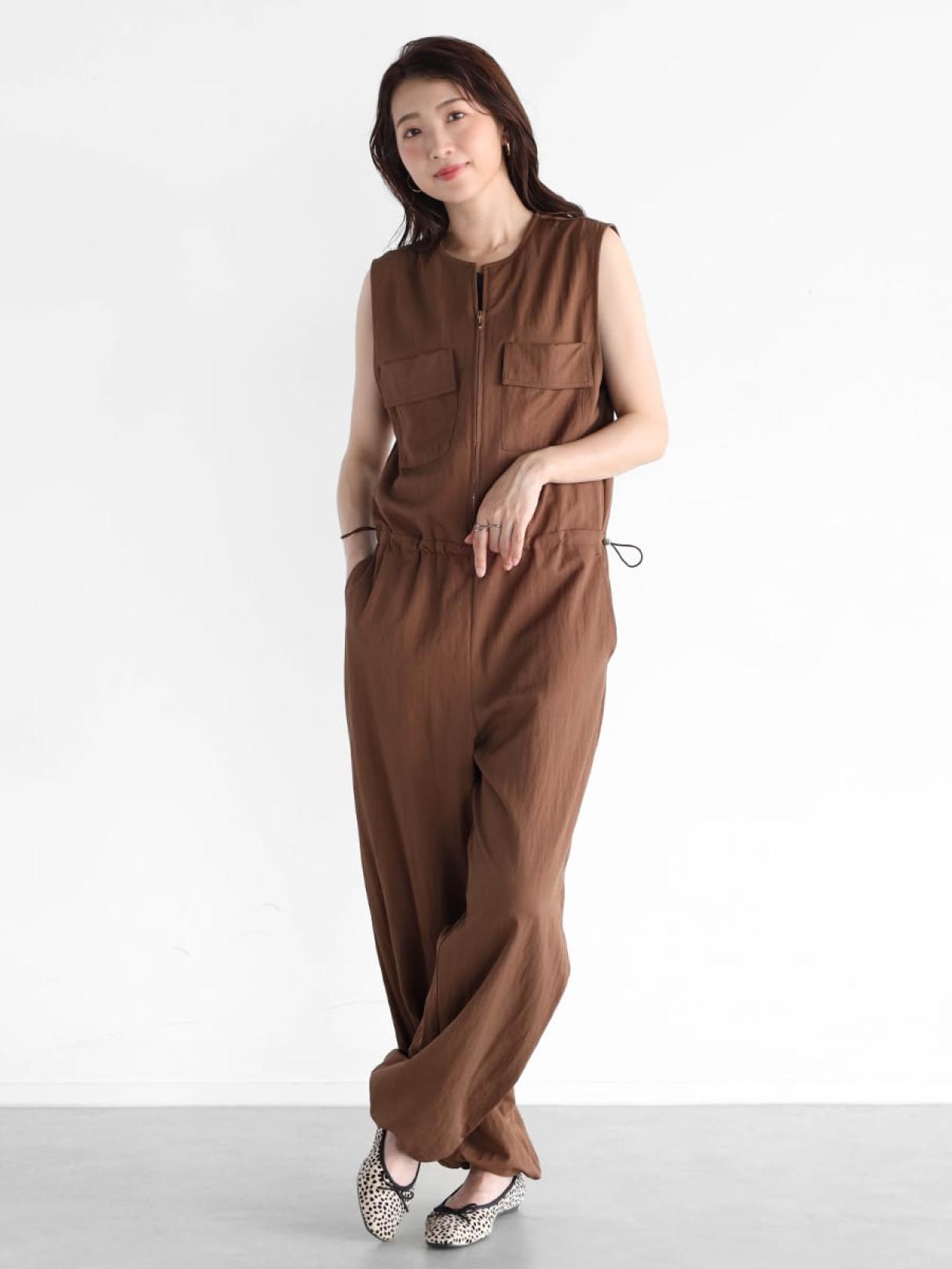 ヤマダヤ★RADIATE バイカラーオールインワン ブラウン Vinのオールインワン/サロペットの商品一覧｜ファッション通販の