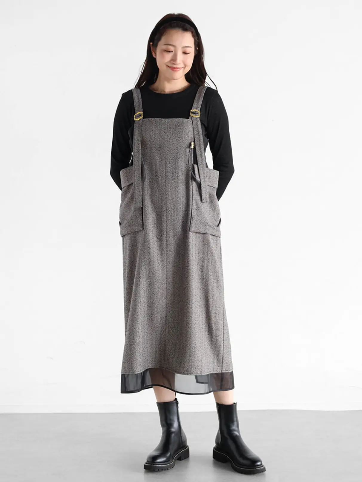 新品タグ付き】ヤマダヤ Vin ジャンパースカート パール Vinの