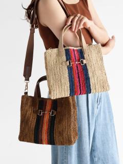 MUA MUA KC ラフィアクラッチバッグ セール】 【MAISON N.H PARIS】 ラフィアクラッチバッグ