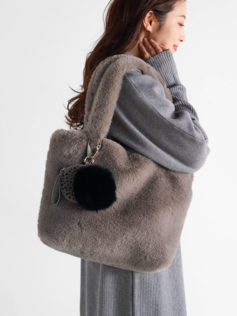 リバーシブルファートート(gray）