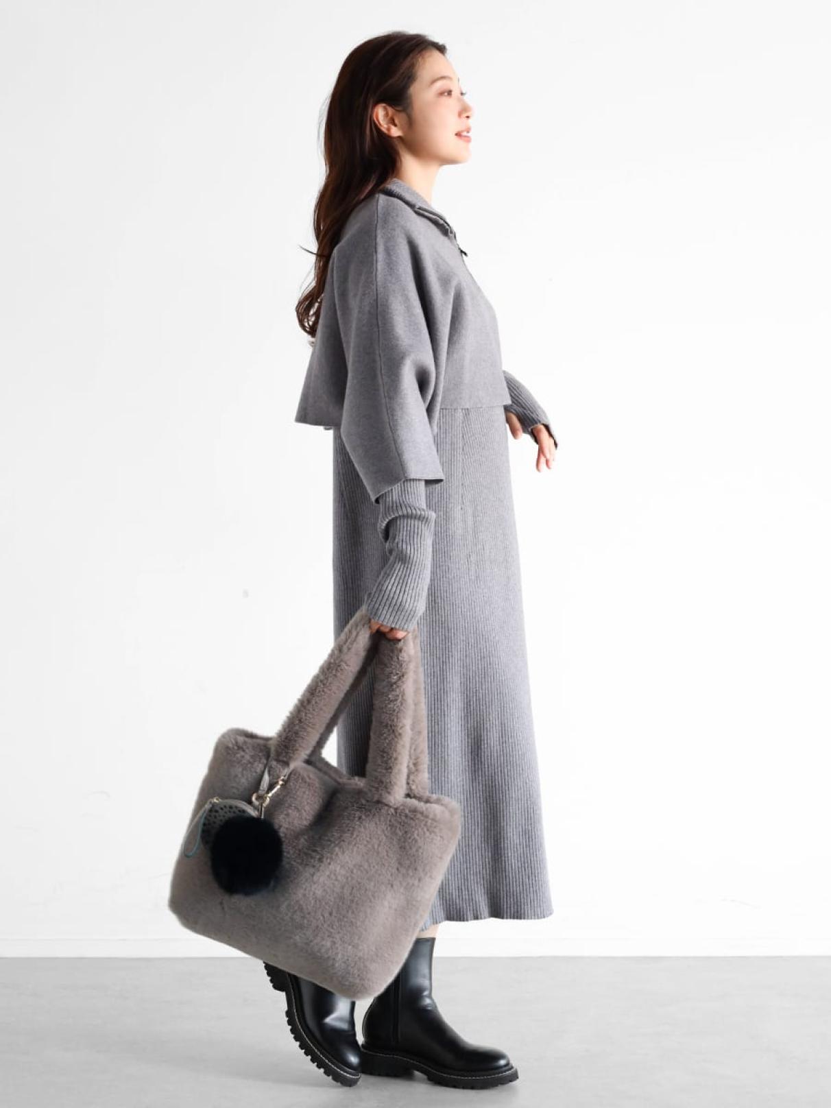 ヴァン（Vin）/リバーシブルファートート(gray) リバーシブルファートート(gray） - Vin - Vin｜YAMADAYA STORE