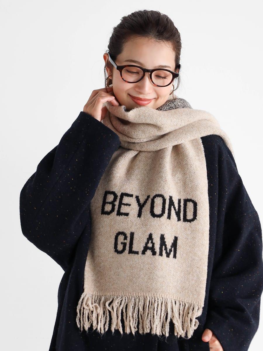 "BEYOND GLAM"ロゴ入りマフラー