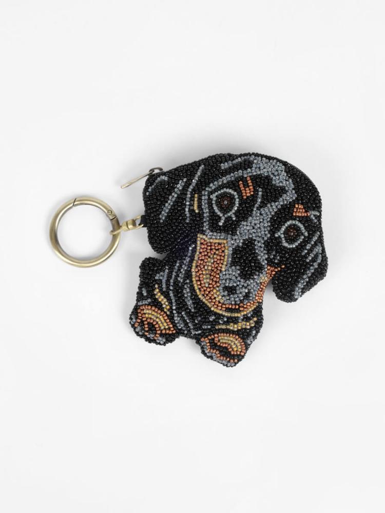 CDL Hand Stitched Mini Basket チャーム付き ミニポーチチャーム(dog/black) - Vin - Vin｜YAMADAYA STORE