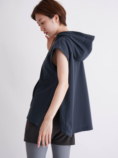 吸水速乾】サイドジップフレンチスリーブフーディー - YORT