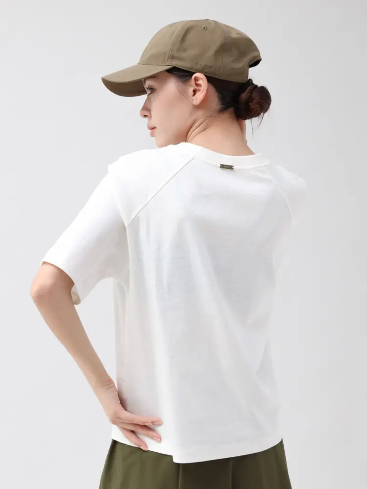 TOTEME リブニット ストレッチコットンTシャツ【関税なし】 TOTEME リブニット ストレッチコットンジャージー Tシャツ | NET