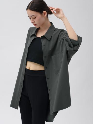 専用です　新品　ヤマダヤ　ダークグレー 半袖シャツ ラグスタイル LUXSTYLE 総柄フラワー半袖オープンカラーシャツ