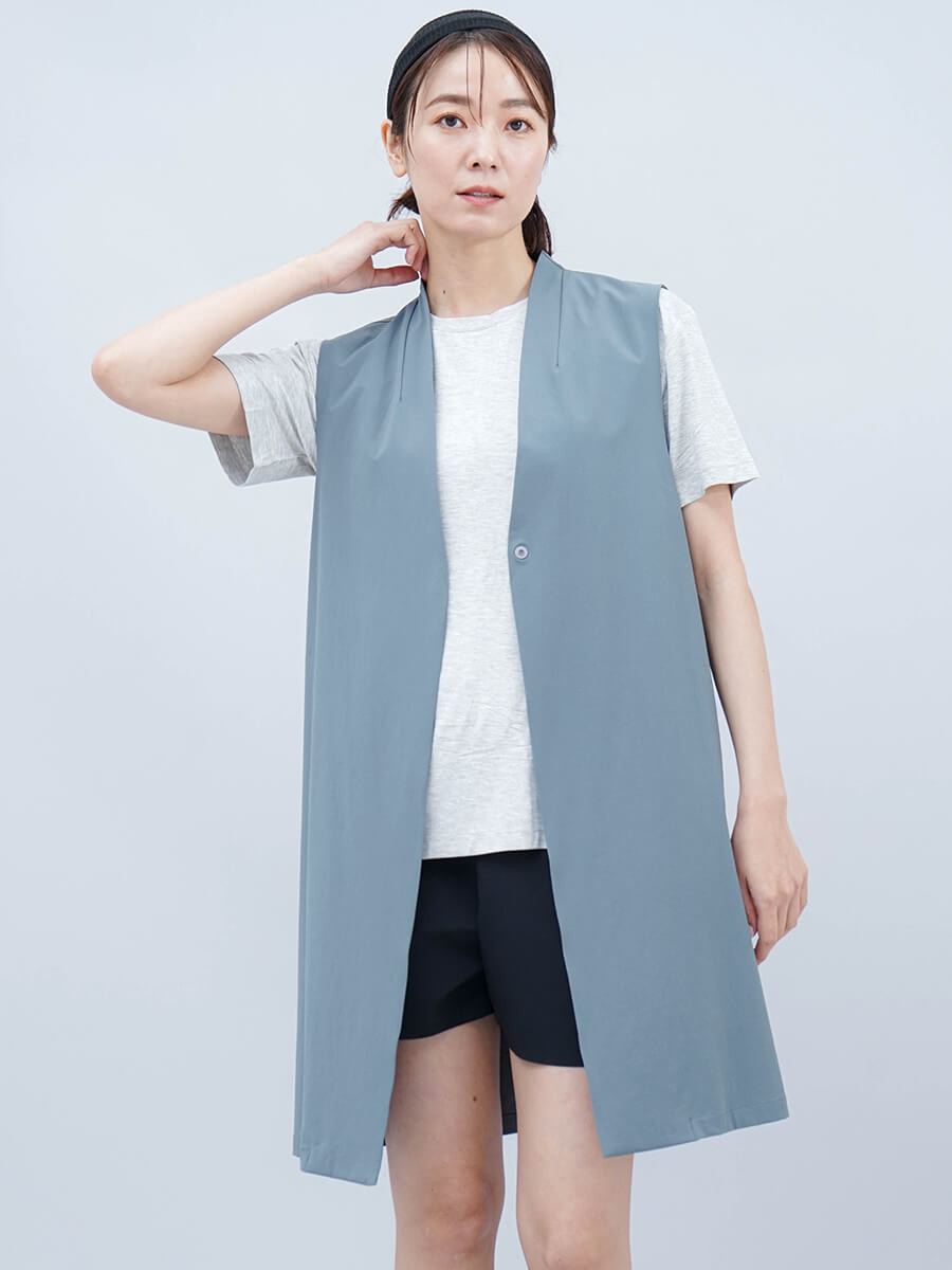 【撥水・UVカット・接触冷感】ドライタッチセットアップジレ YAMADAYA STORE 【撥水・UVカット・接触冷感】ドライタッチセットアップジレ YAMADAYA STORE
