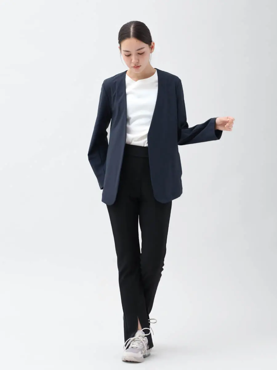 【専用】ヤマダヤ vin ノーカラージャケット グレー系 新品 専用】ヤマダヤ vin ノーカラージャケット グレー系 新品 ノー