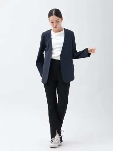 スコットクラブ/YORT ストレッチノーカラージャケット/ アイボリー/未使用品 スコットクラブ/YORT ストレッチノーカラージャケット