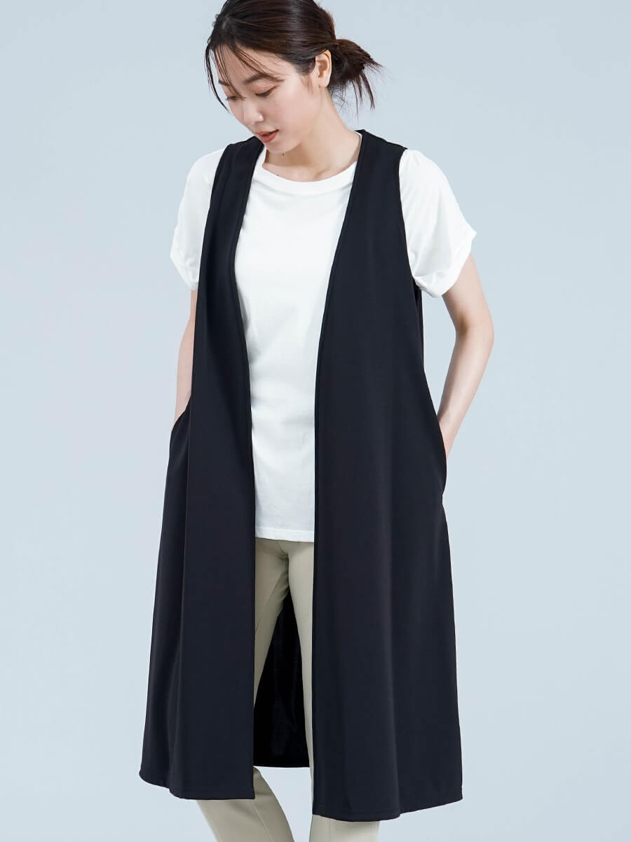 【UVカット・接触冷感】ノーカラージャージージレ YAMADAYA STORE 【UVカット・接触冷感】ノーカラージャージージレ YAMADAYA STORE