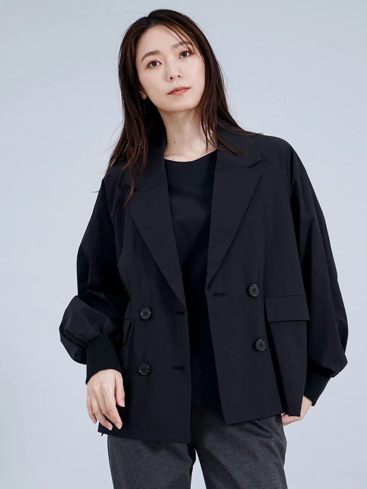 吸水速乾・防シワ】セットドロストヘムダブルジャケット - YORT - YORT