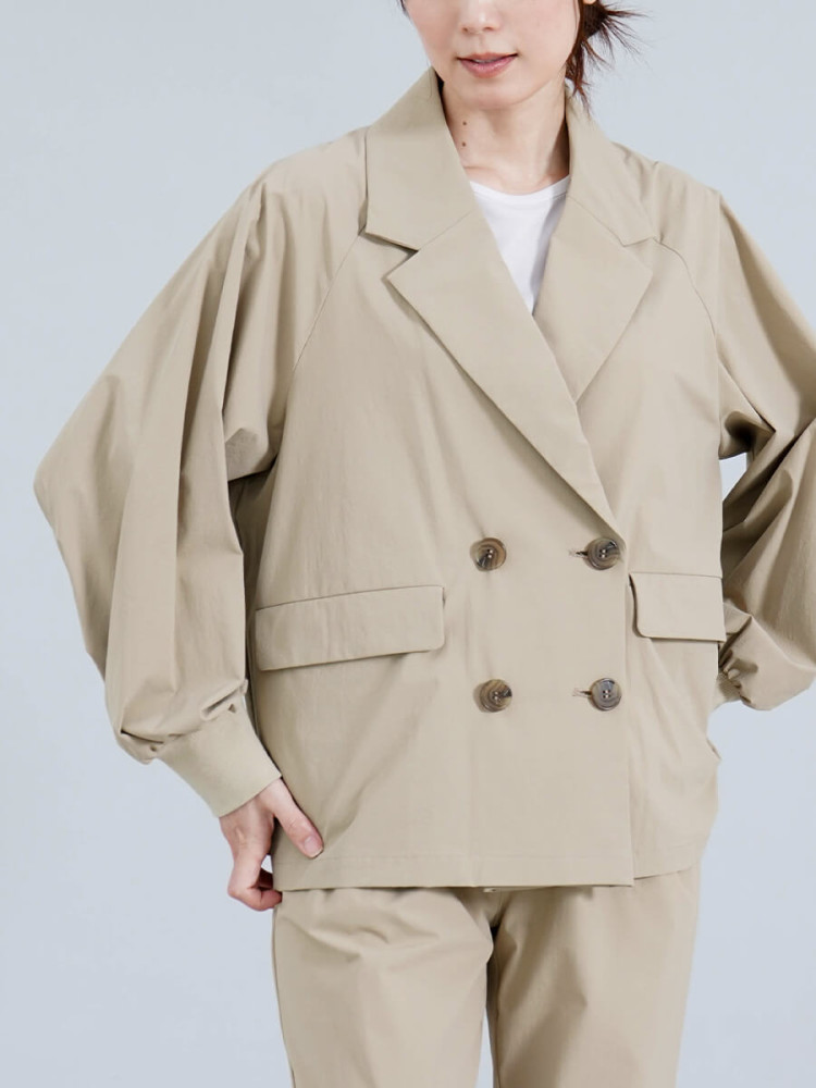 新品未使用品YORT セットドロストヘムダブルジャケット　吸水速乾　防シワ 吸水速乾・防シワ】セットドロストヘムダブルジャケット - YORT