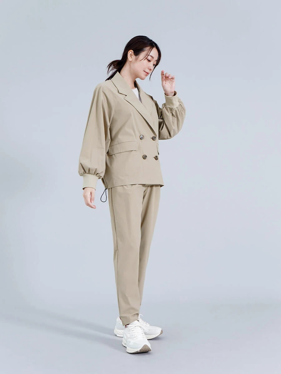 新品未使用品YORT セットドロストヘムダブルジャケット　吸水速乾　防シワ 吸水速乾・防シワ】セットドロストヘムダブルジャケット - YORT - YORT