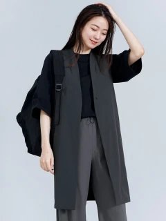 ☺︎︎yoko☺︎︎！ 1% イチパーセント　ジレ　ロングジレ ロングハイウエストジレ | mark down| yori