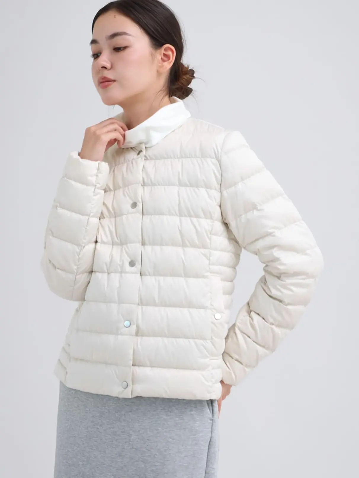 ジャケット・アウター YT 撥水】ノーカラーライトダウン - YORT - YORT｜YAMADAYA STORE