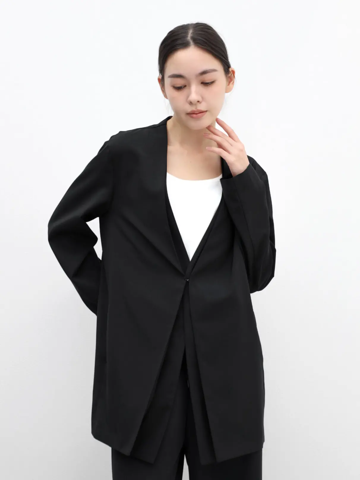 定価2.2万✨新品✨YORT ヤマダヤ ストレッチ ノーカラージャケット 日本製 YORTのノーカラージャケットの商品一覧｜ファッション通販のYAMADAYA STORE