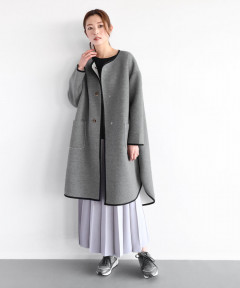 配色パイピングボンディングコート - CLOVE|YAMADAYA onlinestore