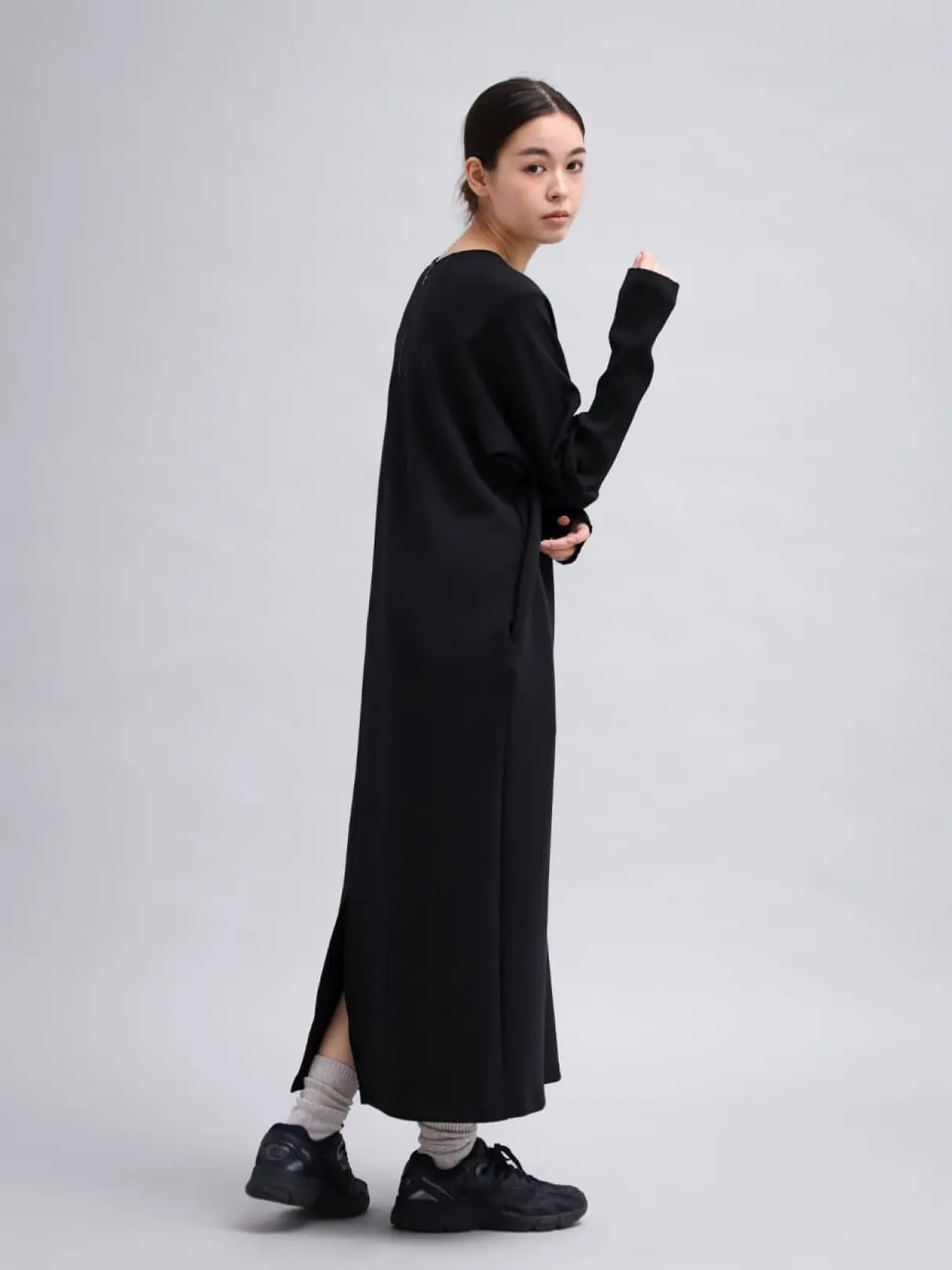 ストレッチ】ダンボール袖ニットワンピース - YORT - YORT｜YAMADAYA STORE