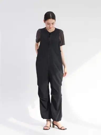 ヨリ ネイビー 38 サロペット オールインワン オーバーオール Yori