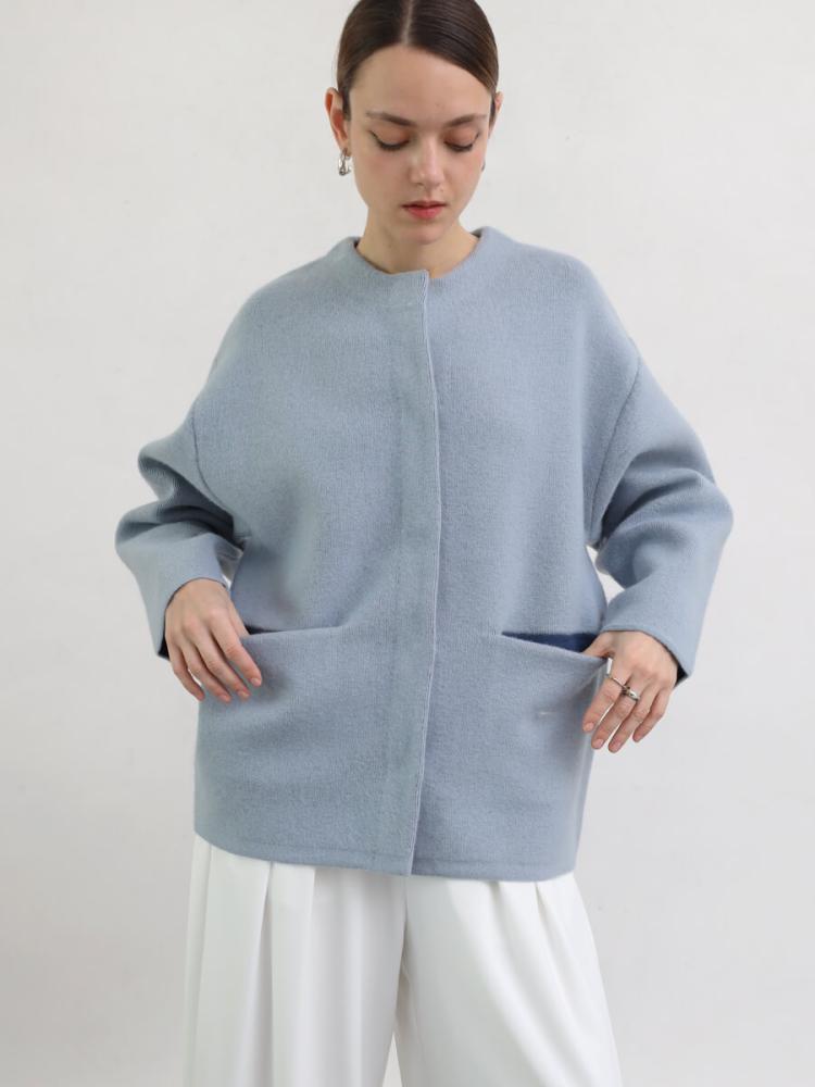 バイカラーラクーンニットカーディガン - Aga - Aga｜YAMADAYA STORE