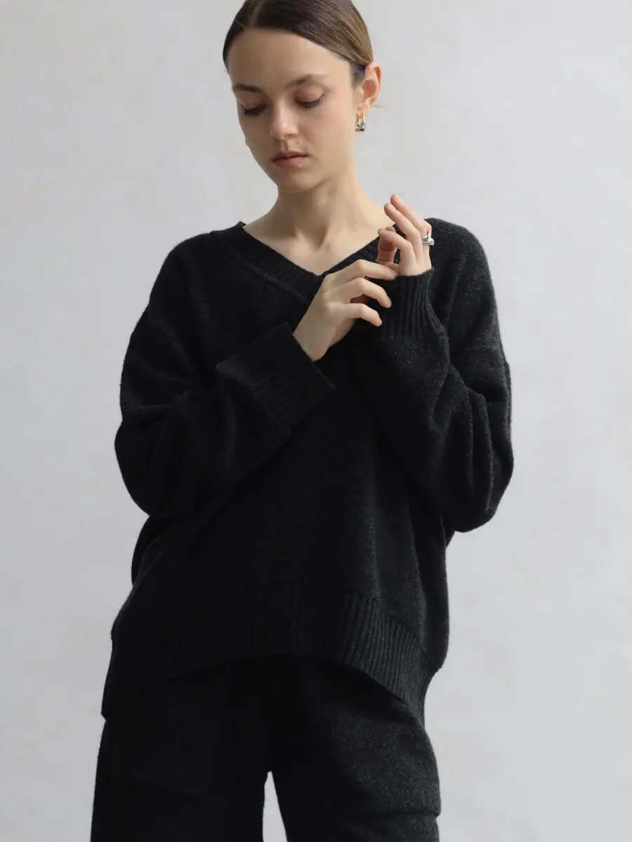 新潟】パイル地リバーシブルニットVネックPO - Aga - Aga｜YAMADAYA STORE