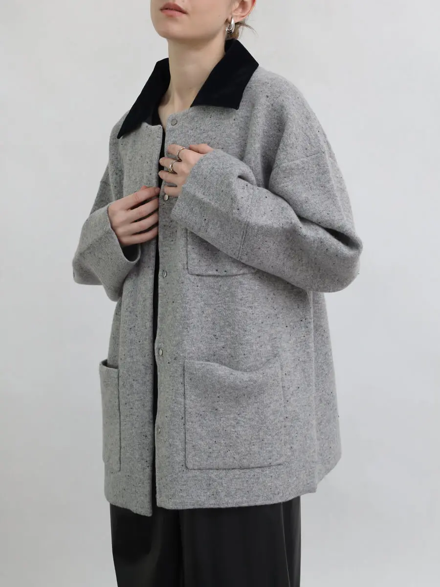 新品☆未使用 Aga アーガ ジャケット Agaのノーカラージャケット