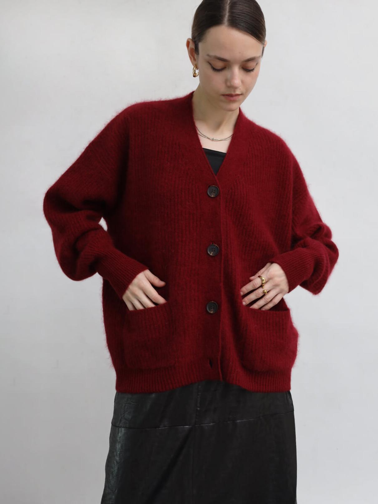 片畦起毛ニットカーディガン - Aga - Aga｜YAMADAYA STORE