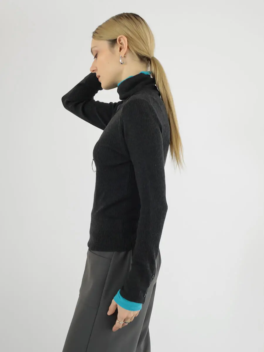 レイヤード配色リブニット - Aga - Aga｜YAMADAYA STORE