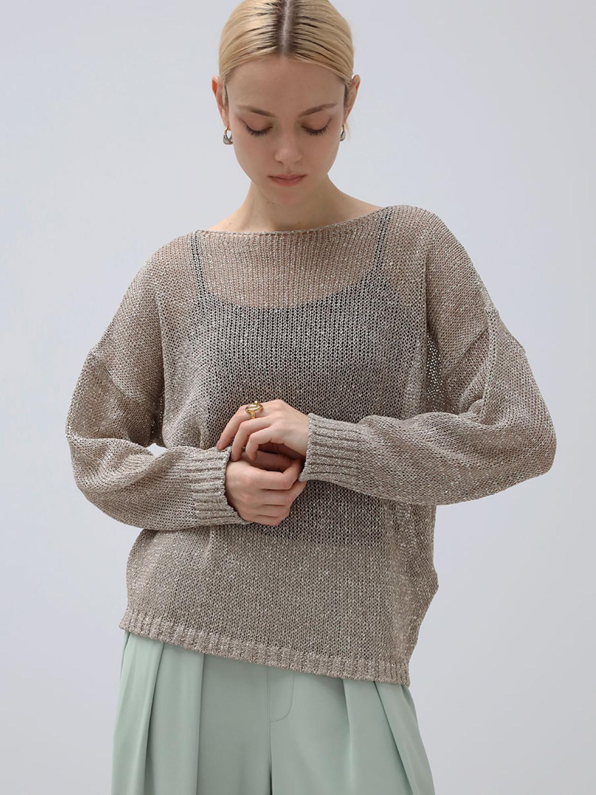 甘編みラメルーズニットPO - Aga - Aga｜YAMADAYA STORE