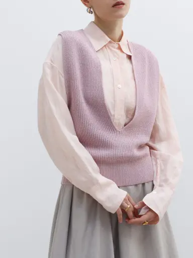 ペーパーヤーンVネックベスト - Aga - Aga｜YAMADAYA STORE