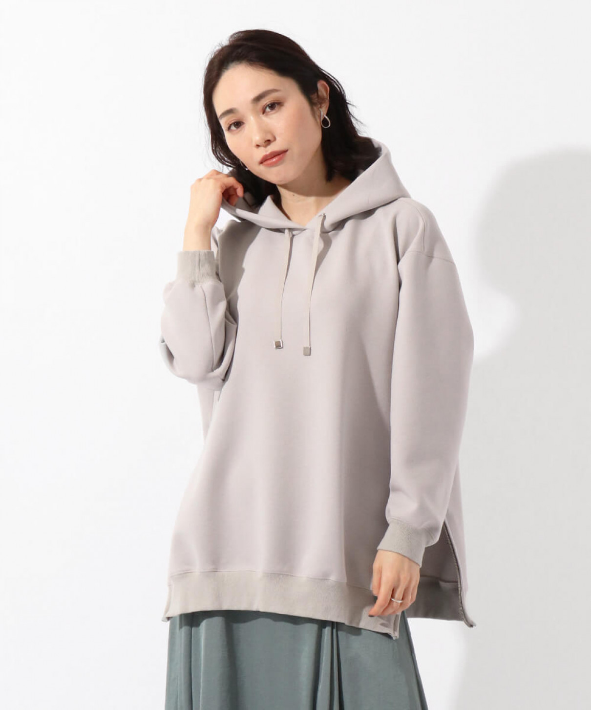 サイドジップスムースパーカー Aga Yamadaya Onlinestore