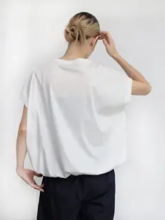 新品スコットクラブ　Agaアーガ　ボリューム袖ゆったり厚手Tシャツ ヤマダヤ 極美品】スコットクラブ アーガ ケープデザインブラウス