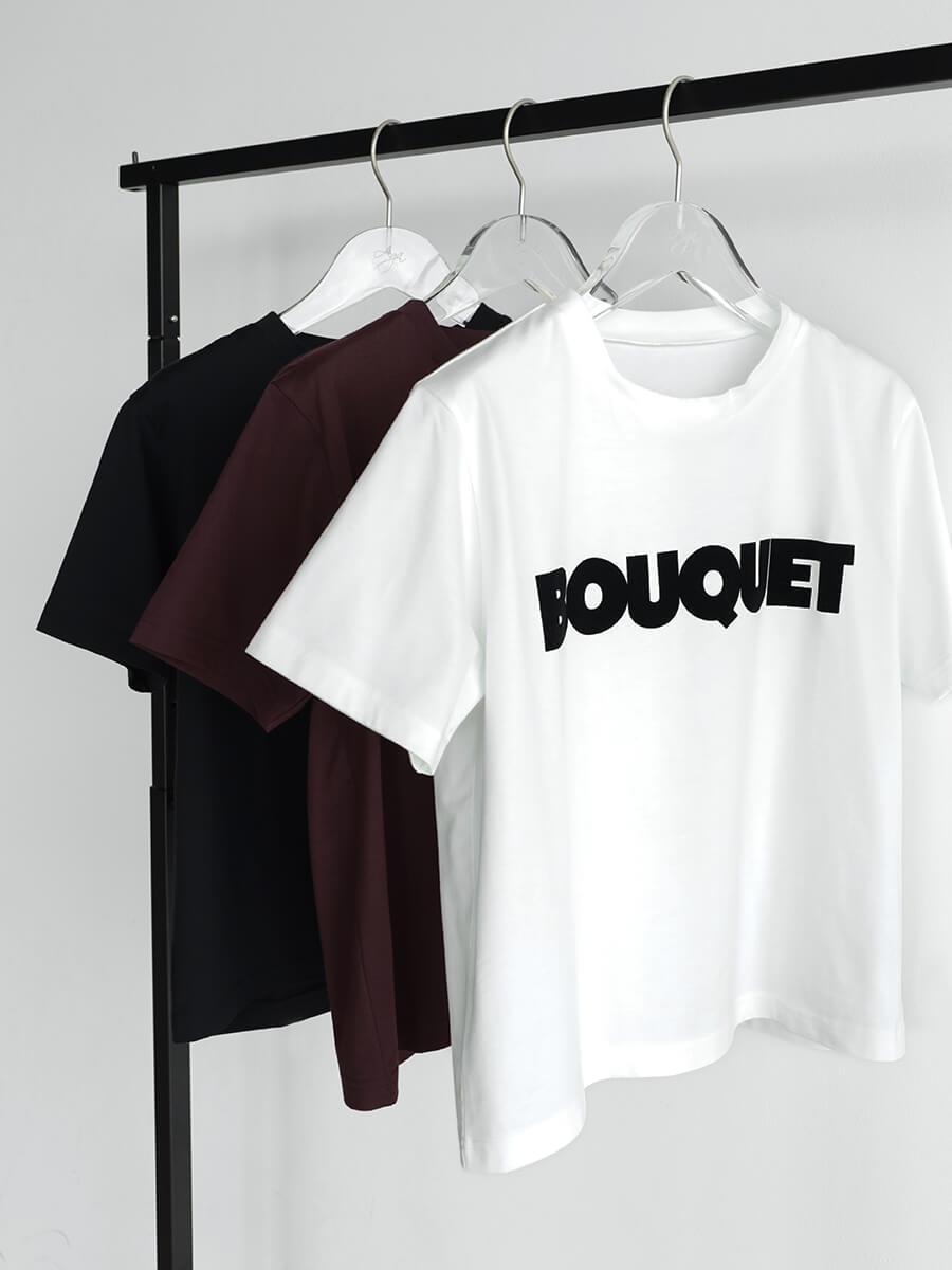 「BOUQUET」フロッキーロゴTシャツ