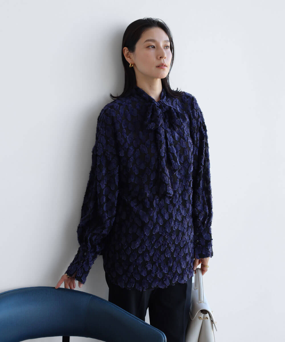 ドットジャガードブラウス YAMADAYA STORE ドットジャガードブラウス YAMADAYA STORE