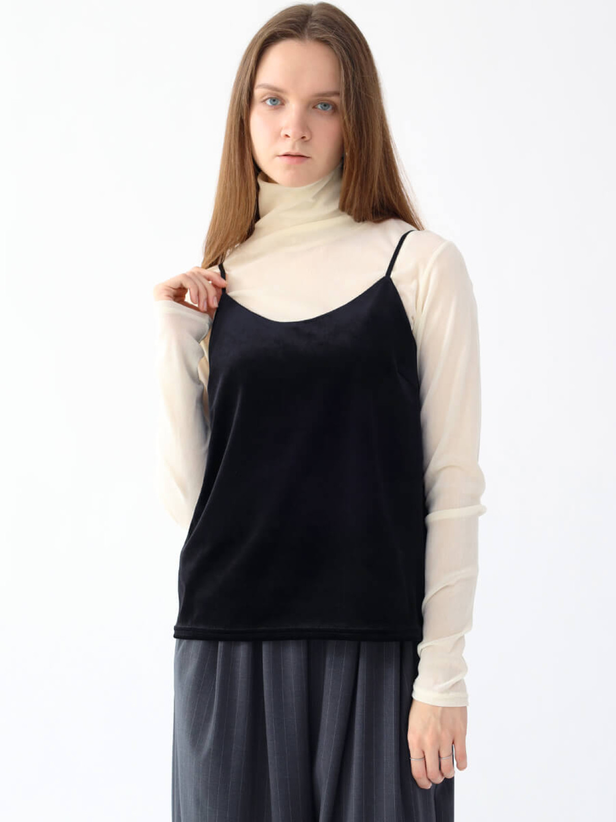 Aga トップス ベロア素材