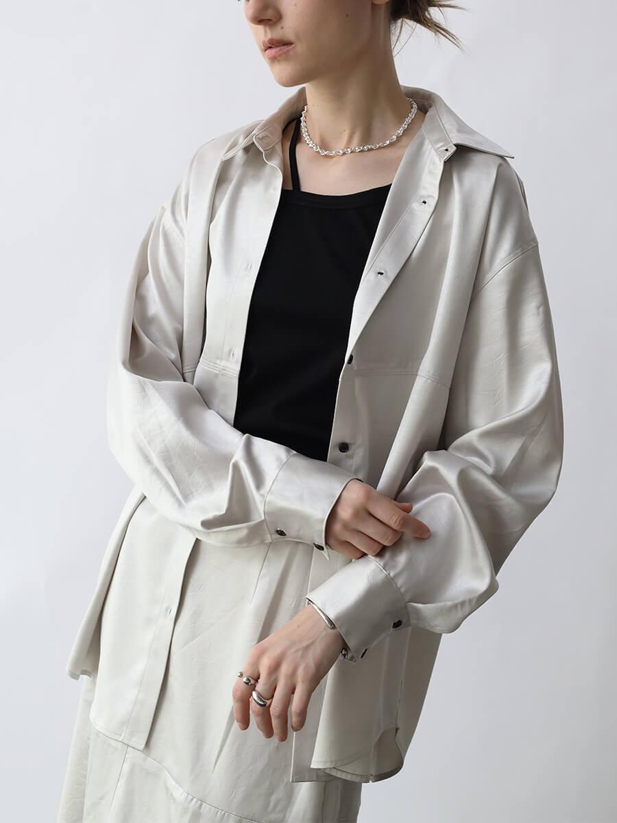 レザーライクオーバーシャツ YAMADAYA STORE レザーライクオーバーシャツ YAMADAYA STORE